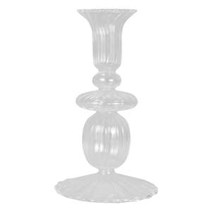Wedding: Small Clear Glass Dinner Candle Holder
