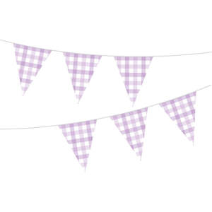 Garlands: Pastel Purple Gingham Bunting