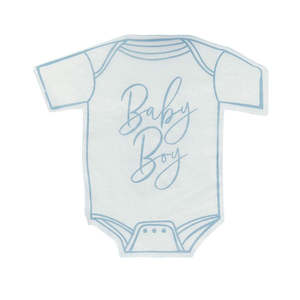 Blue Baby Boy Onesie Shaped Napkins 16pk