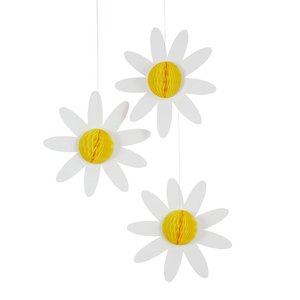 Party Decorations: Daisy Honeycombs 3pk