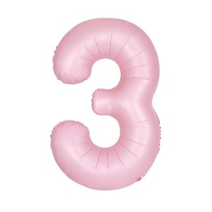 Matte Pink Giant Foil Number Balloon - 3