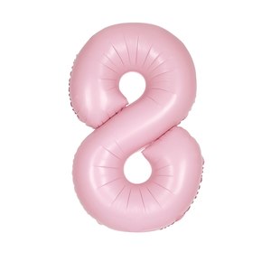 Matte Pink Giant Foil Number Balloon - 8