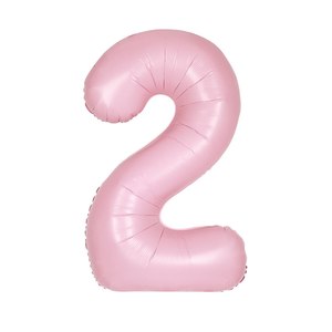 Matte Pink Giant Foil Number Balloon - 2