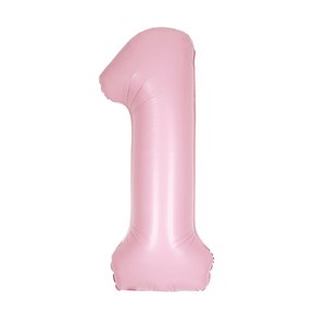 Matte Pink Giant Foil Number Balloon - 1