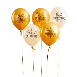 Balloons: Happy Retirement Balloons 5pk