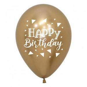 Balloons: Metallic Gold Happy Birthday Balloons
