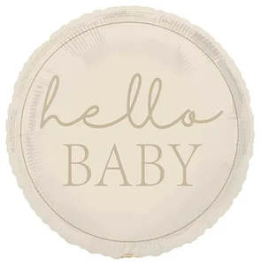 Baby Shower: Hello Baby Nude Round Foil Balloon