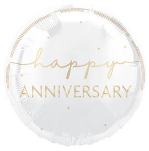 Happy Anniversary Round Foil Balloon