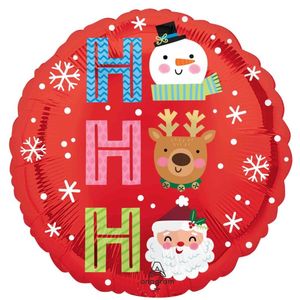 Foil Balloons: Ho Ho Ho Christmas Round Foil Balloon