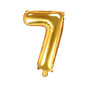 Gold Mini Foil Number Balloon - 7