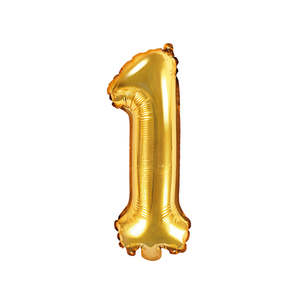 Gold: Gold Mini Foil Number Balloon - 1
