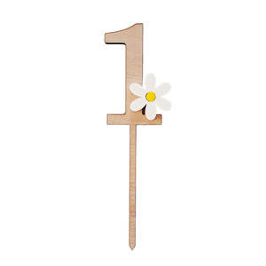 1st Birthday Decorations: Daisy Number 1 Cake Topper