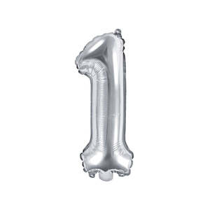 Silver Mini Foil Number Balloon - 1