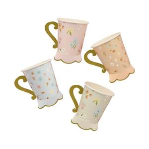 Cups: Floral Tea Party Cups 8pk