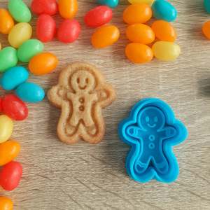 Christmas: Mini Gingerbread Man Cookie Cutter & Fondant Stamp