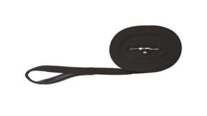 Training Accessories: Trixie Dog Tracking Leash 10m x 20mm flat strap - Black