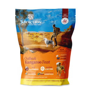 Food Kibble: Addiction Outback Kangaroo Feast Dog Food/Topper