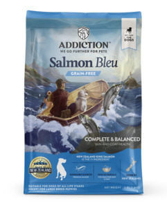 Food Kibble: Addiction Salmon Bleu Dog - New Zealand King Salmon Dry Dog Food, All Life Stage