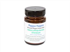 Treats For Cats: Poppas Toppers Green Lipped Mussel Sprinkles For Cats & Dogs - 50g