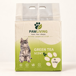 New Items: PAWLIVING Natural Cassava Cat Litter 6 Litre 2.5kg (Green Tea Scent)