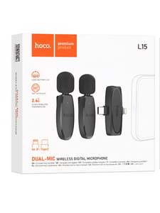 Headphones And Earphones: Hoco. L15 Dual-Mic Wireless Digital Microphone, Brand New