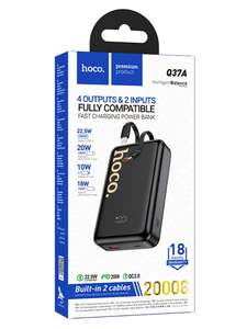 Vipfan 10000mah Power Bank W 2 Usb 2 1 Amp F1: Hoco. Q37A 4 Outputs & 2 Inputs Fully Compatible Fast Charging 20000mAh Power Bank, Brand New