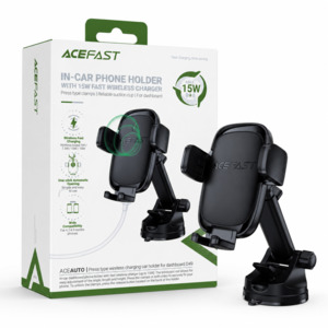 Car Phone Holder: Acefast in-car phone holder with 15 W wireless charger