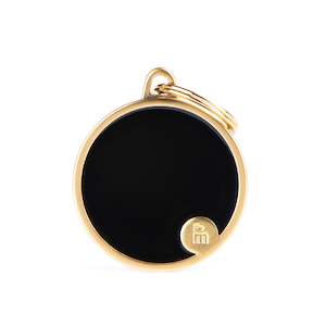 My Family: MF Basic Handmade Gold Circle with Black Large