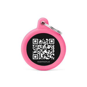 My Family: My Family QR Hushtag Circle Pink