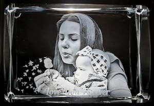 Gifts: Custom LED Crystal - Large 100x150x60mm Oblong