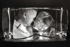 Gifts: Custom LED Crystal - Small 50x60x100mm Oblong