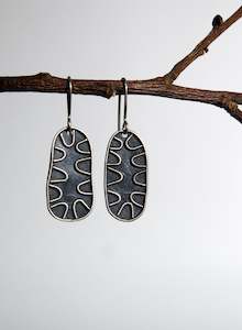 Phillipa Gee: Line Hook Earrings - Sterling Silver