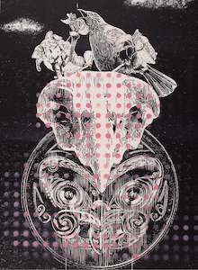 Vanessa Wairata Edwards: Ka Tangi, Te Titi, Ka Tangi te Kākā  - Mixed Media Print | FRAMED