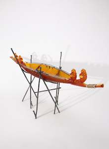 Shona Firman: Red Double Manaia Canoe