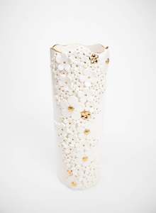 The Special Gift: XXL Tall - White with Golden Flowers