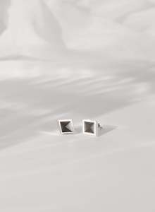 Holly Howe: Black Diamond Studs - Sterling Silver