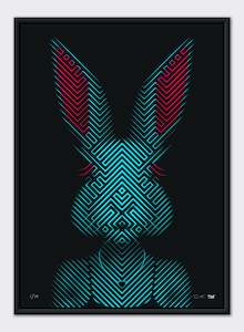Tim Christie: Bunny - Blue & Pink