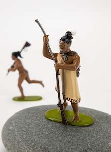 Maori Warrior With Rifle