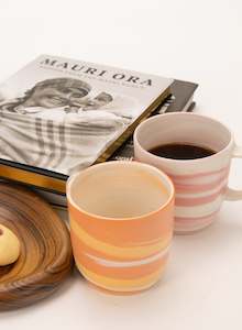 Mystery Creek Ceramics: Thrown Mug - Oranges