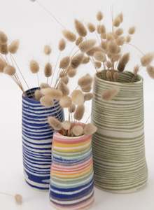 Mystery Creek Ceramics: Nerikomi Green Large Vase