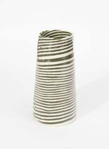 Mystery Creek Ceramics: Nerikomi Dark Green Large Vase