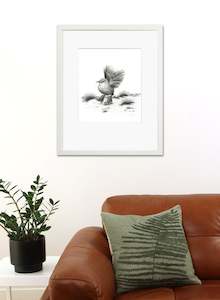 Olivia Wirepa: Original Strut Rockwren in Boots - Original Artwork - Framed