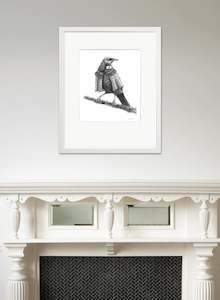 Olivia Wirepa: Original Tūī in Korowai - Original Artwork - Framed