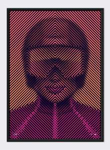 Ski Racer Girl - Sunset