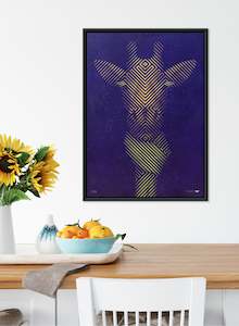 Giraffe In Scarf - Yellow & Purple