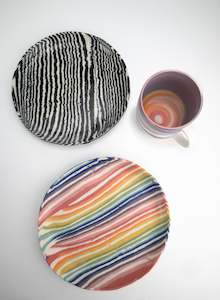 Mystery Creek Ceramics: Nerikomi Black Plate