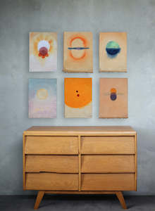 Eclipse An Exhibition By Paula Coulthard: Light Eclipse Series - Setting Orb - Framed