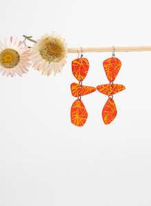 3 Perspex Pebble Drop Earrings