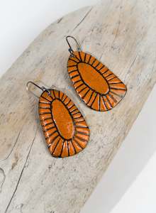 Textured Enamel Earrings