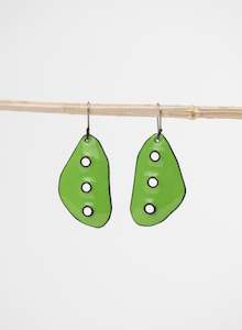 Phillipa Gee: 3 Hole Enamel Earrings